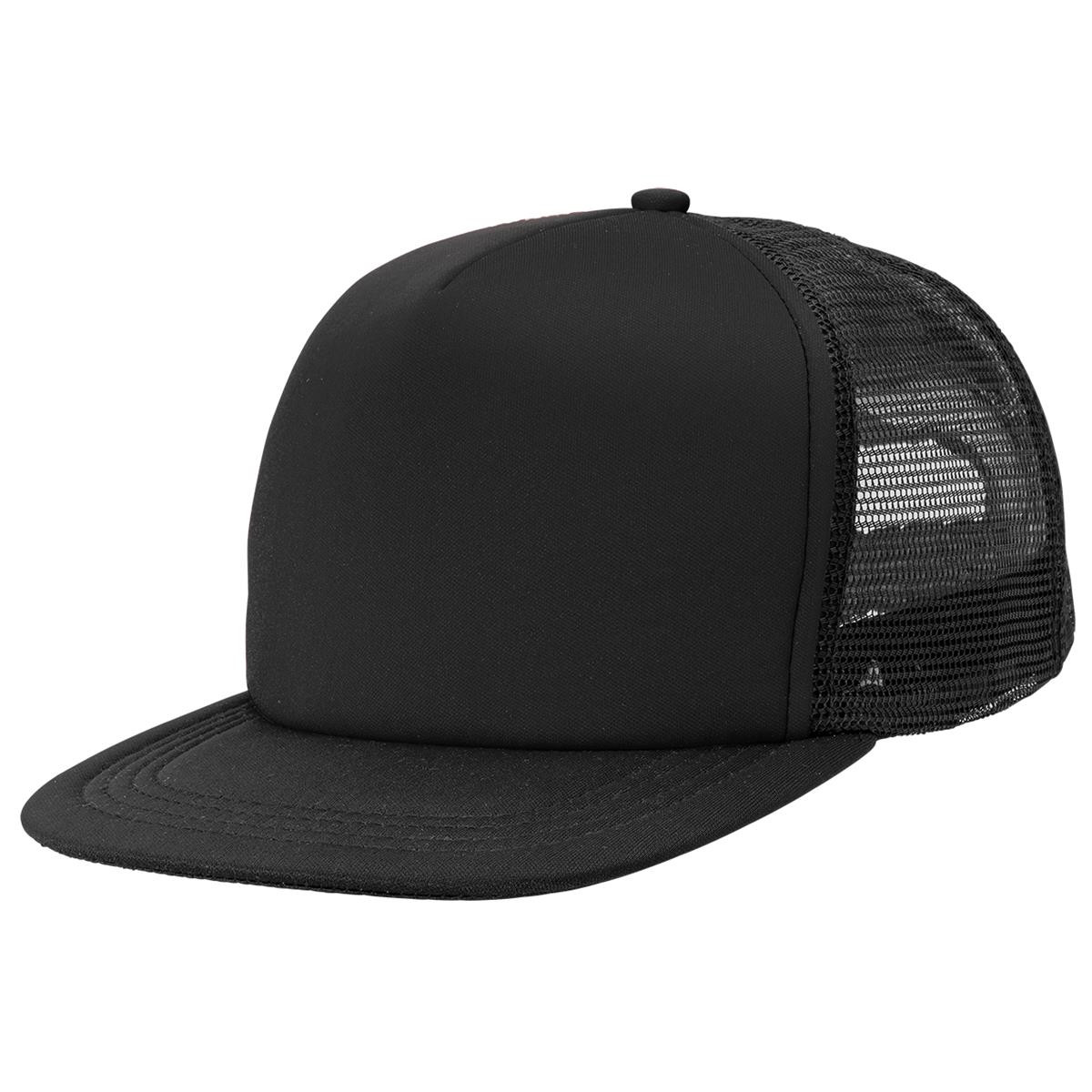 Legend Life Flat Peak Trucker 4384 - Black,Black