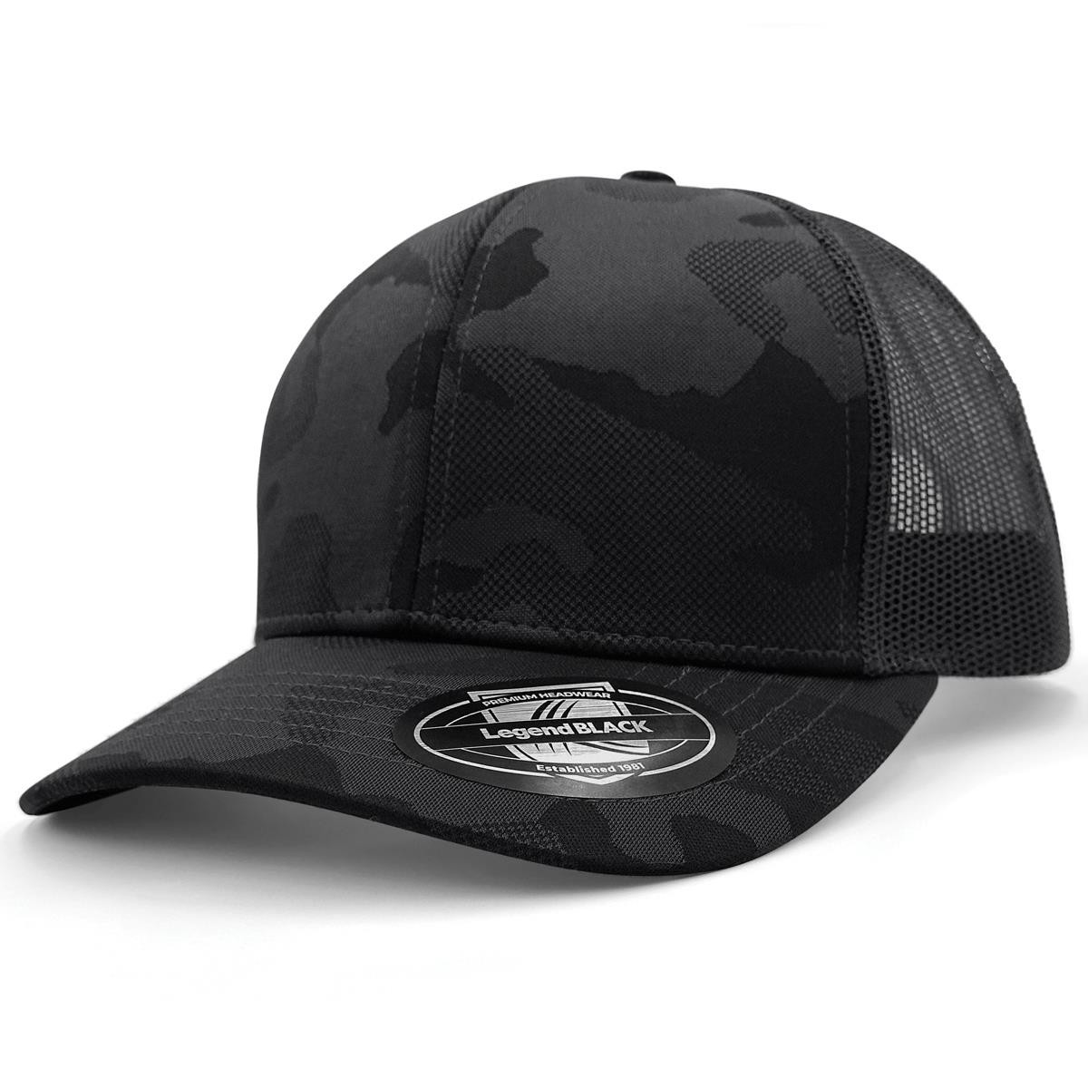 Legend Black Dark Night Trucker 7017 - Black Camo