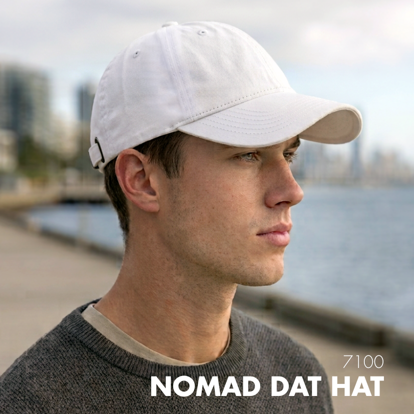 7100 Nomad Dad Hat White